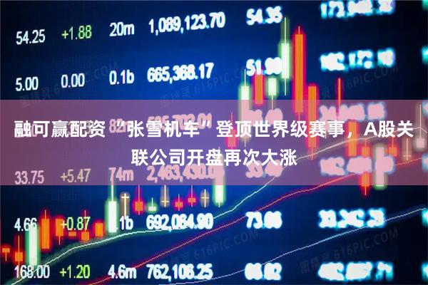 融可赢配资 “张雪机车”登顶世界级赛事，A股关联公司开盘再次大涨