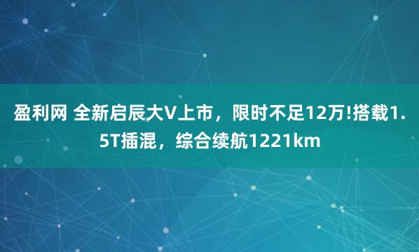 盈利网 全新启辰大V上市，限时不足12万!搭载1.5T插混，综合续航1221km